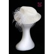 Свадебная шляпа-федора в бело-молочном цвете SH 335