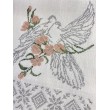 RU 017-1 Белый льняной рушник с голубями