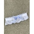 PD 065 Белая подвязочка с бело-голубым бантиком