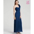 V 150 Вечернее платье из шифона синего цвета Aqua Dresses