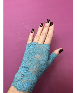 PR 144 Кружевные перчатки бирюза
