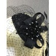 SH 530 Шляпка черная с вуалью