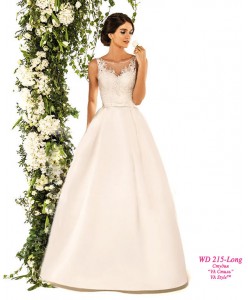 WD 215-Long Платье атлас с карманами  