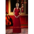 Атласное платье в пол красного цвета, р 46 (38евр) V 036
