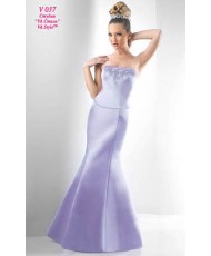   V 037 платье из атласа нежно-лилового цвета 44-46р