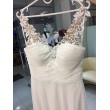WD 245 Свадебное платье в молочном цвете на бретелях с кружевом