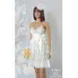 Платье молочного цвета с кружевными оборками р 42-44 V 103-1 