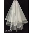 F 057-2 Нежная фата короткая с бисером по краю