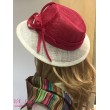 SH 584 Шляпа из соломки бело-розовая