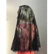 NK 015-1 Платок- шаль кружевная черного цвета