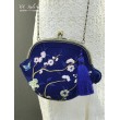 S 001-fetr Фетровая сумочка синяя с вышивкой