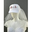 SH Cap 01 Кепка Bride с фатой на девичник