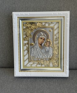 IK 012 Пара на вінчання виноград біла рамка 30x25x4 см