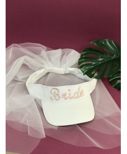 SH Cap 10 Козырек Bride с фатой на девичник