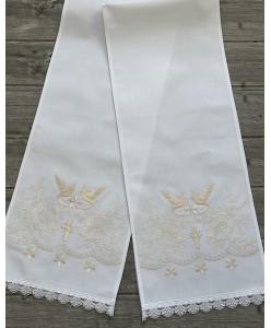 RU 079-cream-xlop-3151 Пара рушників крем-пудра  бавовна