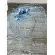 SH 690  Капелюшок вуаль блакитна