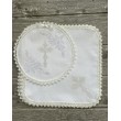 PL 087-mini  Набір платочків біла бавовна з молочним хрестик