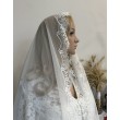 NK 016-2  Хустка айворі сіточка 