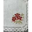 PL 155-3057  Набір платочків біл льон черв-зол квіти