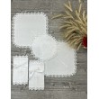 PL 086-s-mini  Набір платочків білий сатин бавовна