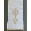 RU 162  Рушник фактурн льон беж хрестик 29х150
