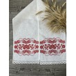 RU 134-para-red-linen  Рушники пара червона вишивка льон