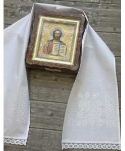 PL 145-para-small-white  Пара рушників малих хрестик білий