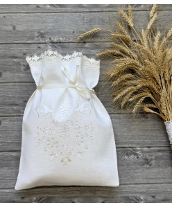 MI 100-len  Мішечок айворі фактурн льон