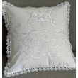 POD 020-domotk Подушка нареченої домоткане білі квіти