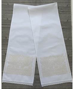 PL 067-p-xlop-3151  Пара рушників крем бавовна пташки