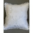 POD 036  Подушка нареченої біла домоткане 45х40