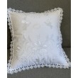 POD 036  Подушка нареченої біла домоткане 45х40
