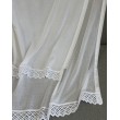 NK 137  Шаль натуральна біла з натур мереживом 60х166см