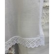 NK 137  Шаль натуральна біла з натур мереживом 60х166см