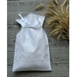 MI 121-len Мішечок геометрія білий льон 31х50