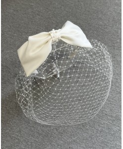 SH 706  Прикраса-обідок бантік з вуаллю айв