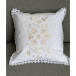 POD 066-3151  Подушка нареченої бавовна крем квітка 50х50