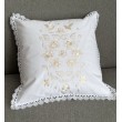 POD 066-3151  Подушка нареченої бавовна крем квітка 50х50