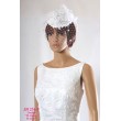 Свадебная шляпка-таблетка белого цвета с вуалью SH 254-B