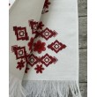 RU 186-red  Рушник домоткане ромби червоний На Щастя Долю
