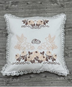 POD 129  Подушка нареченої бавовна пудра-беж 40х40
