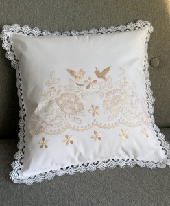 POD 079-3152  Подушка нареченої бавовна золотистий-беж 40х40