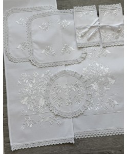 PL 198  Набір рушників та платочки бавовна дерево життя біле