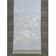 RU 2000 Рушник льон великі пташки біло-молочн 40х200