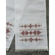 PL-RU 199-3060-3177-para  Пара рушників бавовна бордо-айворі хрестик 30х150