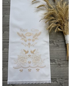 PL 079-kor-domotk-3152 Рушник під коровай домоткане 35х200