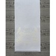 RU 145-linen-5401  Рушник льон білий-айв 30х150см