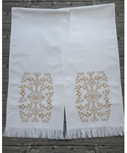 PL 012-RU-5423-domotk Рушники пара беж рослинка домоткане