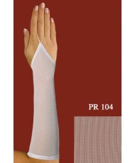 Перчатки из сеточки молочного цвета без пальцев средние PR 104