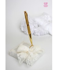 R008 Ручка айвори с кружевом